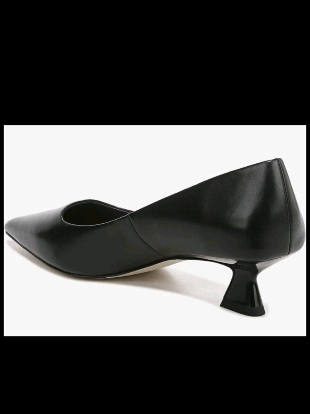 Sarto Diva Black Leather Pointed Toe Kitten Heels Pumps Women’s Size 9M EU 40